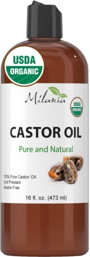 Premium Organic Castor Oil – 100% Pure and Hexane-Free Cold-Pressed Beauty