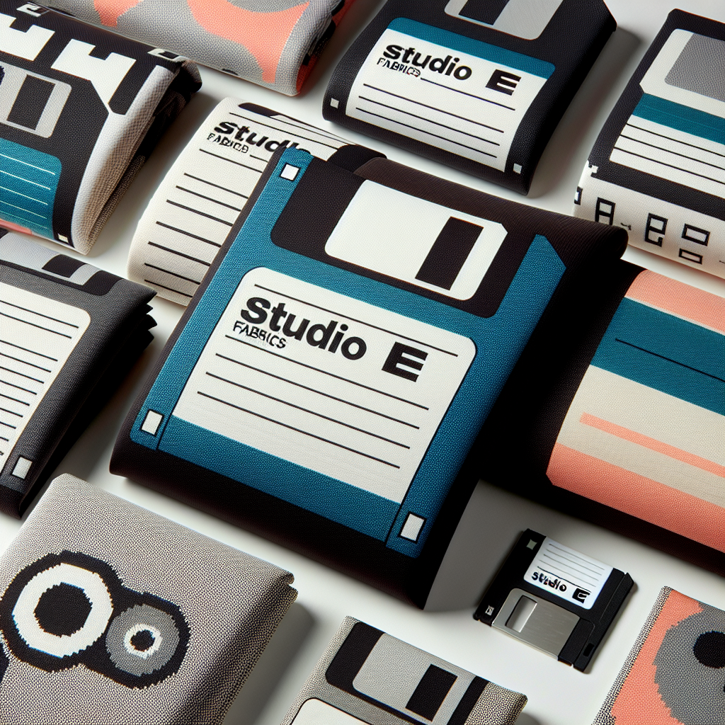 Reviving Retro Tech: Studio E Fabrics’ Data Point Fabric Line Inspired by Floppy Disks