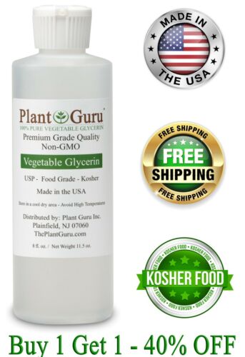 Vegetable Glycerin 8 oz. USP 99.9 % Pure Food Grade Non-GMO Kosher VG PG