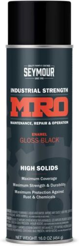 SEYMOUR 620-1415 Industrial MRO High Solids Spray Paint, Gloss Black , 16 Ounce