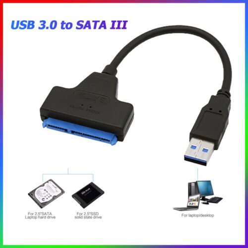 USB 3.0 to 2.5″ SATA III Hard Drive Adapter Cable/UASP -SATA to USB3.0 Converter