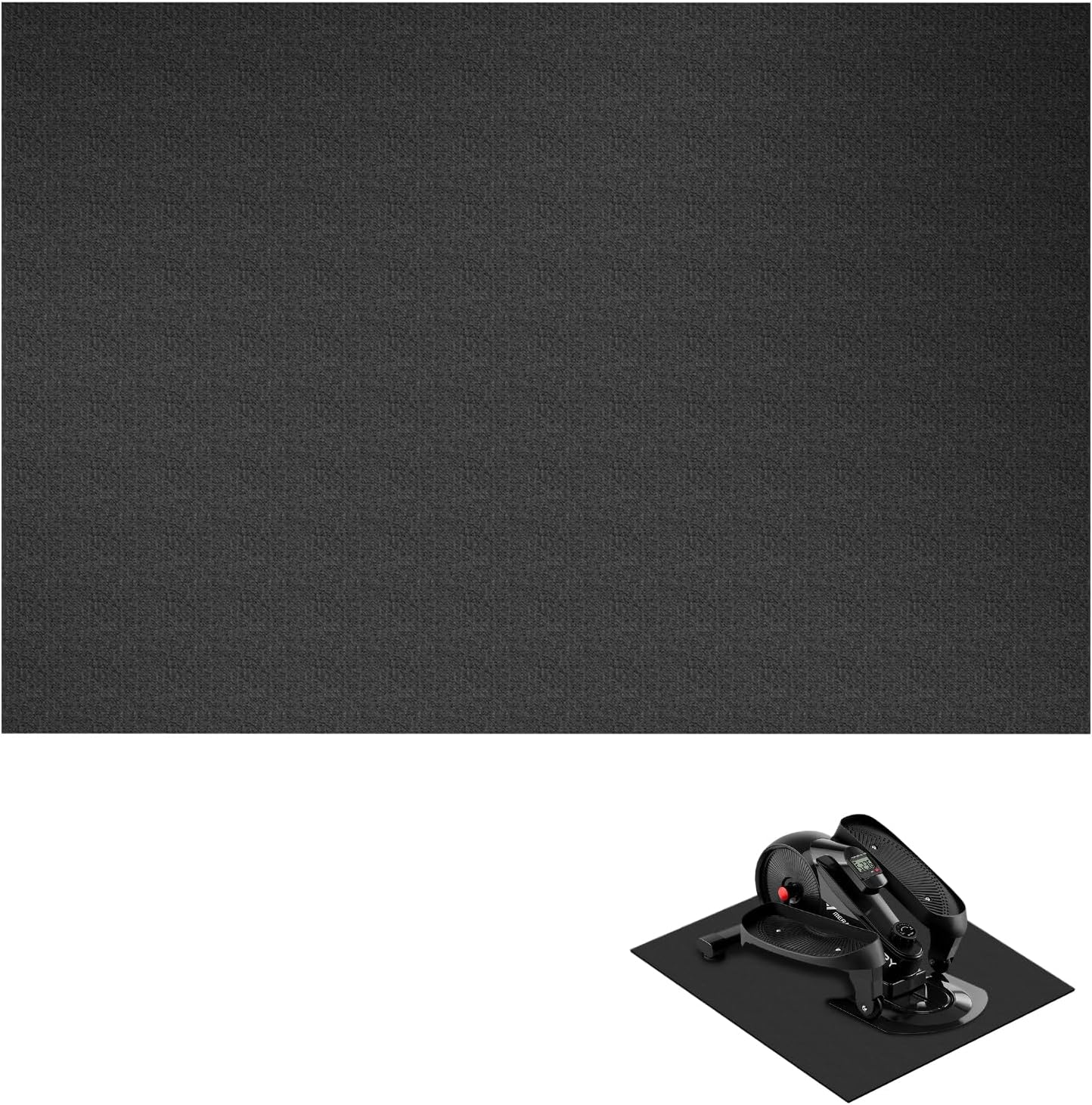 Ellipse Machine Non-Slip Mat, Apply to Under Desk Elliptical Peddler While Sitting, Perfect for Electric Seated Foot Pedal Exerciser, Enhanced Stability & Floor Protection (Black)