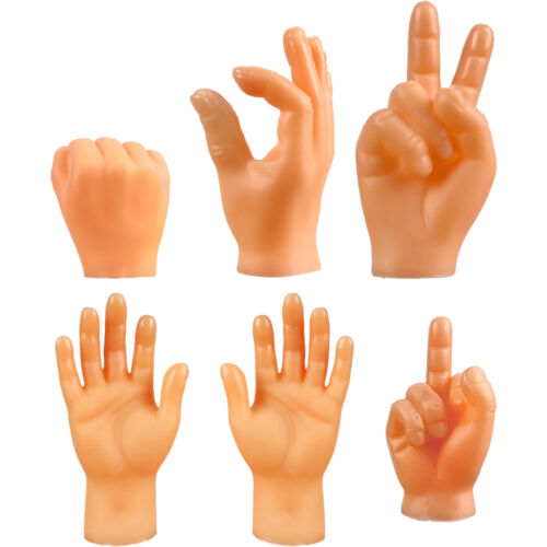 Mini Hands for Fingers Pack of 6 Finger Toys Small Hands for Cats Children