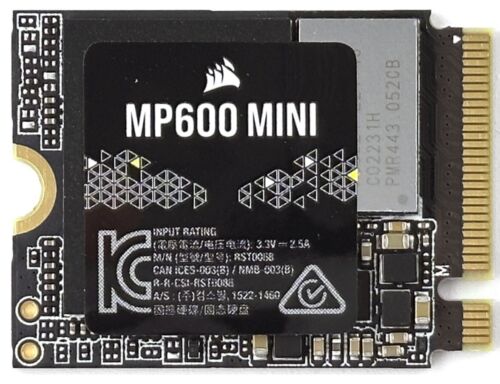 CORSAIR MP600 MINI 1TB 4800MB/s PCIe Gen4 x4 NVMe 3D TLC M.2 2230 SSD for Steam