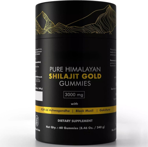 100% Pure Himalayan Shilajit Gummies Immune Support w/ AshwagandhaChaga Mushroom