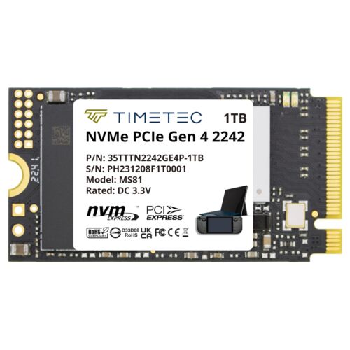 Timetec 1TB M.2 2242 SSD NVMe PCIe Gen4x4 3D NAND TLC Read/Write Speed Up to …