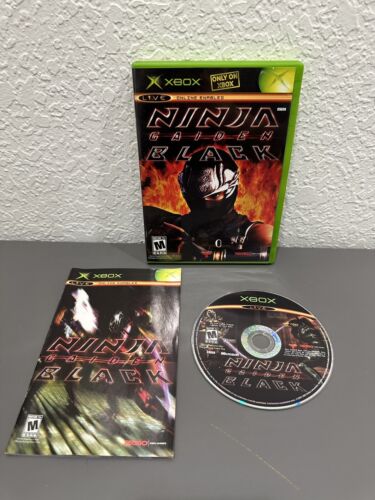 Ninja Gaiden Black (Microsoft Xbox, 2005) Black Label W/Manual