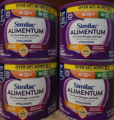 4 Medium Cans of Alimentum (19.8oz) each. EXP 2026 FRESH BRAND NEW