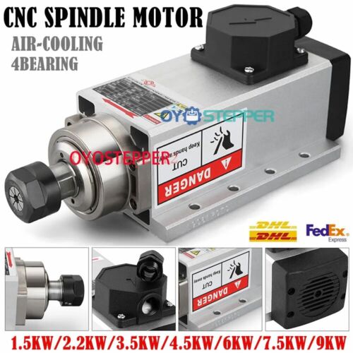 Flange Spindle Motor Air-cooled 1.5kw/2.2kw/3.5kw/4.5kw/6/7.5KW CNC Woodworking