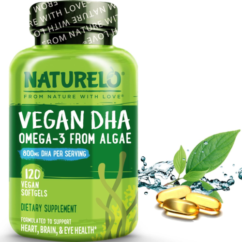 Vegan DHA – Omega 3 Oil from Algae – Supplement for Brain, Heart, Joint, Eye Hea