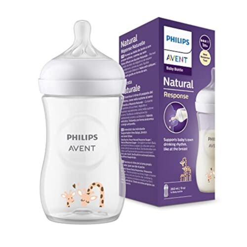 Philips Avent Natural Response Baby Bottle – 260ml Baby Milk Bottle, BPA