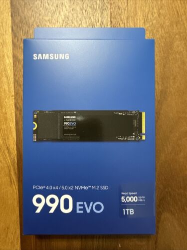 Samsung – 990 EVO 1TB Internal SSD PCle Gen 4×4 NVMe New Sealed MZ-V9PE1T0B/AM