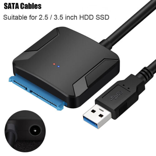 1x USB 3.0 to SATA III Hard Drive Adapter for 2.5″3.5″ HDD/SSD with 12V/2A Power