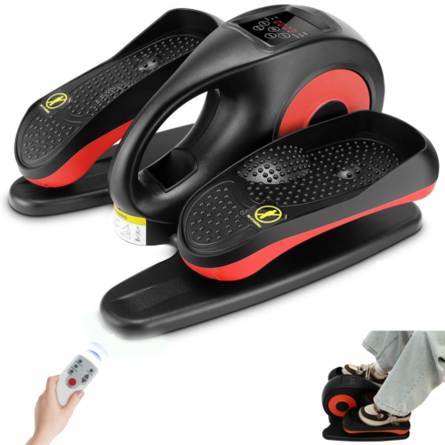 Under Desk Elliptical Electric Ellipse Leg Exerciser Seated Foot Pedal W/Remote