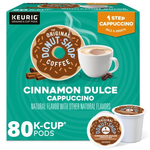 The Original Donut Shop One-Step Cinnamon Dulce Cappuccino, K-Cups, 80 Count