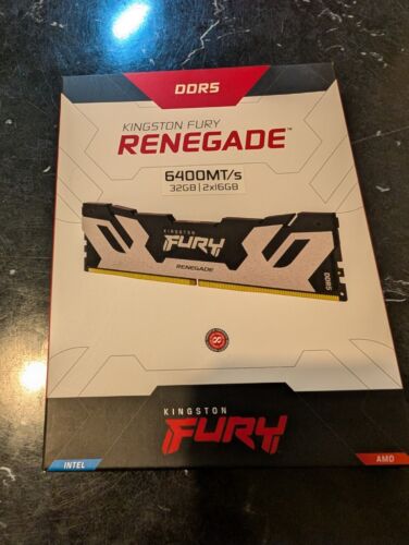 Kingston FURY Renegade Silver 32G PC5-51200 DDR5-6400 Memory – KF564C32RSK2-32