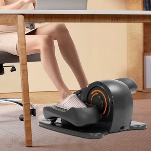 Under Desk Elliptical Compact Electric Seated Pedal Leg Exerciser Quiet Non-Slip