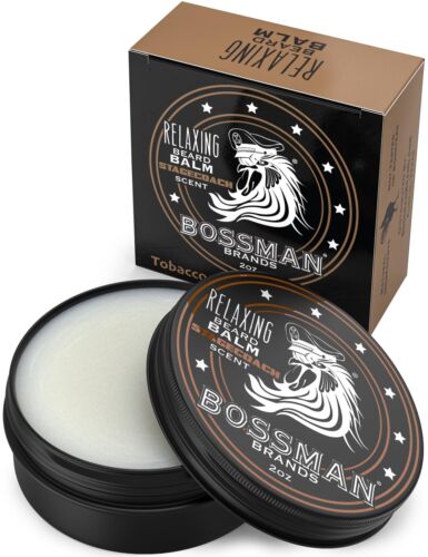 Bossman Relaxing Beard Balm – Beard Tamer Relaxer Thickener and Softener Crea…