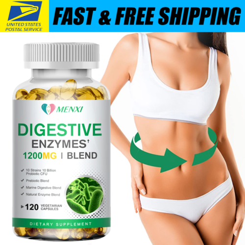 Digestive Enzymes Prebiotic & Probiotics Gas, Constipation & Bloating Relief 120