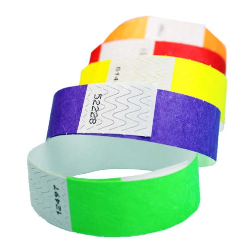 100, 500, 1000 Count –  3/4″ Tyvek Wristbands (Choose Your Color)