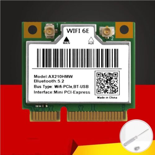 NEW WiFi 6E AX210HMW Mini PCIE Wifi Card For Intel AX210 5374Mbps Bluetooth5.2