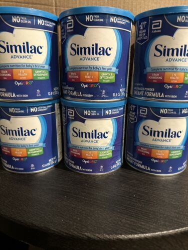 6 Similac Advance Milk-Based Powder Infant Formula w Iron 12.4oz EXP: 01/25 &UP