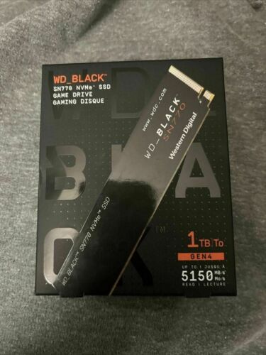 WD WD_BLACK SN770 NVMe 1TB Internal Solid State Drive – Black (WDS200T3X0E)