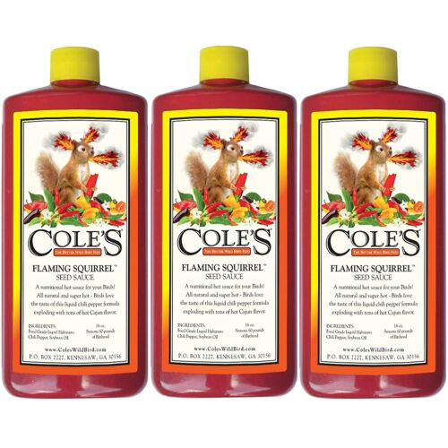 Cole’s FS16 Flaming Squirrel Seed Sauce, 16-Ounce (3 Pack)