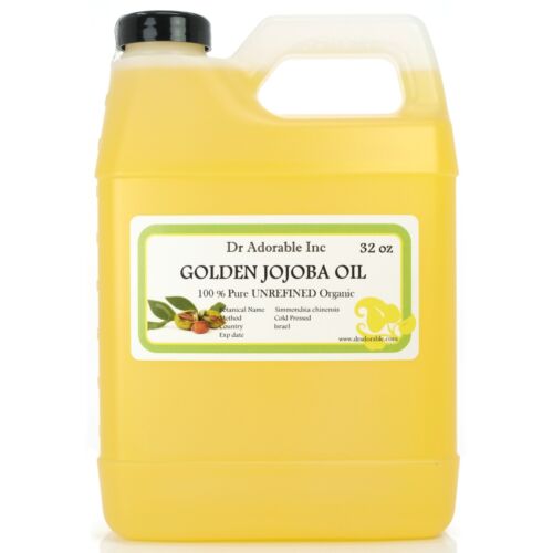 ORGANIC JOJOBA HOHOBA OIL 100% PURE EXTRA VIRGIN GOLDEN COLD PRESSED FRESH CUT