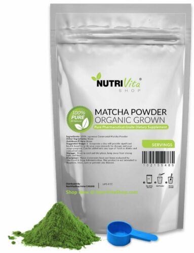 100% Pure Matcha Green Tea Powder Organically Grown Japanese nonGMO Vegan Japan