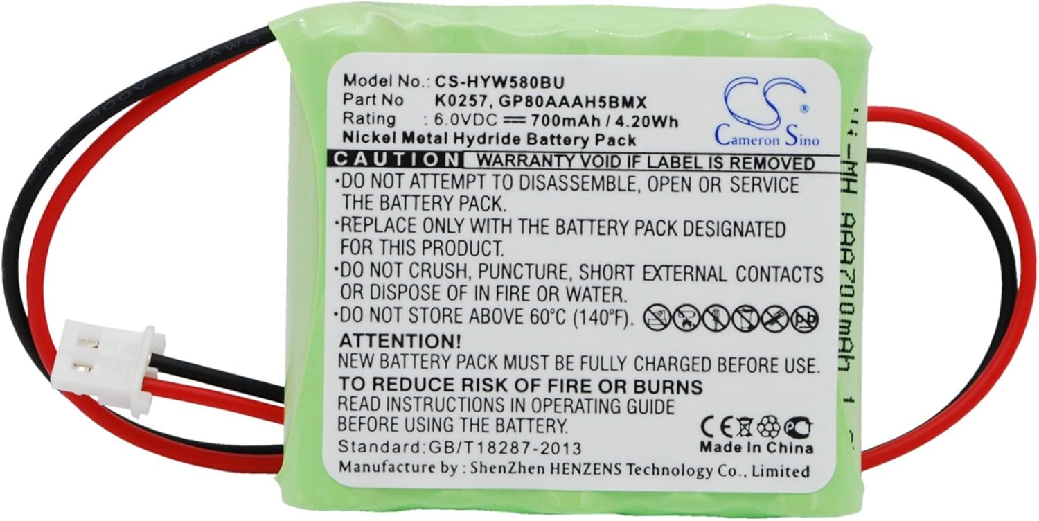 Replacement for Battery Honeywell 55111-05, GP80AAAH5B3BMX, K0257 55111-05, 5800RP Wireless, 5800RP Wireless Repeater, K0257