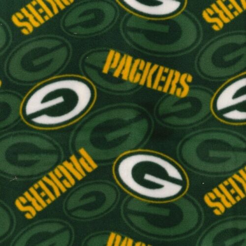 Green Bay Packers NFL Fleece Fabric – 60″ Wide – Sold by The Yard & Bolt