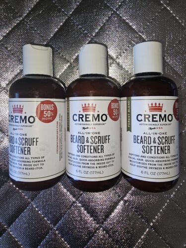 Cremo Cedar Forest Beard & Scruff Softener, Softens and Conditions Coarse Facial