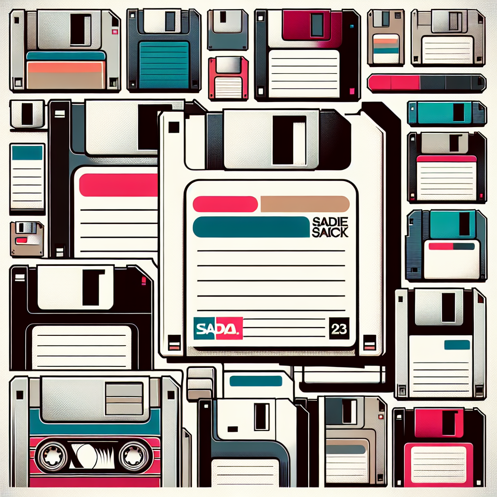 The Nostalgic Charm of Studio E Fabrics Data Point Retro Floppy Disks White