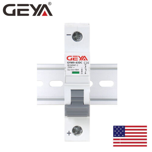 GEYA Solar DC Mini Circuit Breaker 1Pole MCB 6/10/16/25/32/40/50/63/80 /100/125A