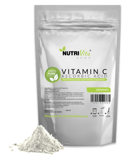 100% PURE L-ASCORBIC ACID VITAMIN C POWDER NonGMO USA ORGANIC SOURCED VEGAN USA