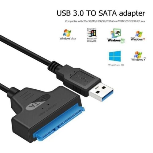 USB 3.0 to 2.5″ SATA III Hard Drive Adapter Cable/UASP -SATA to USB3.0 Converter