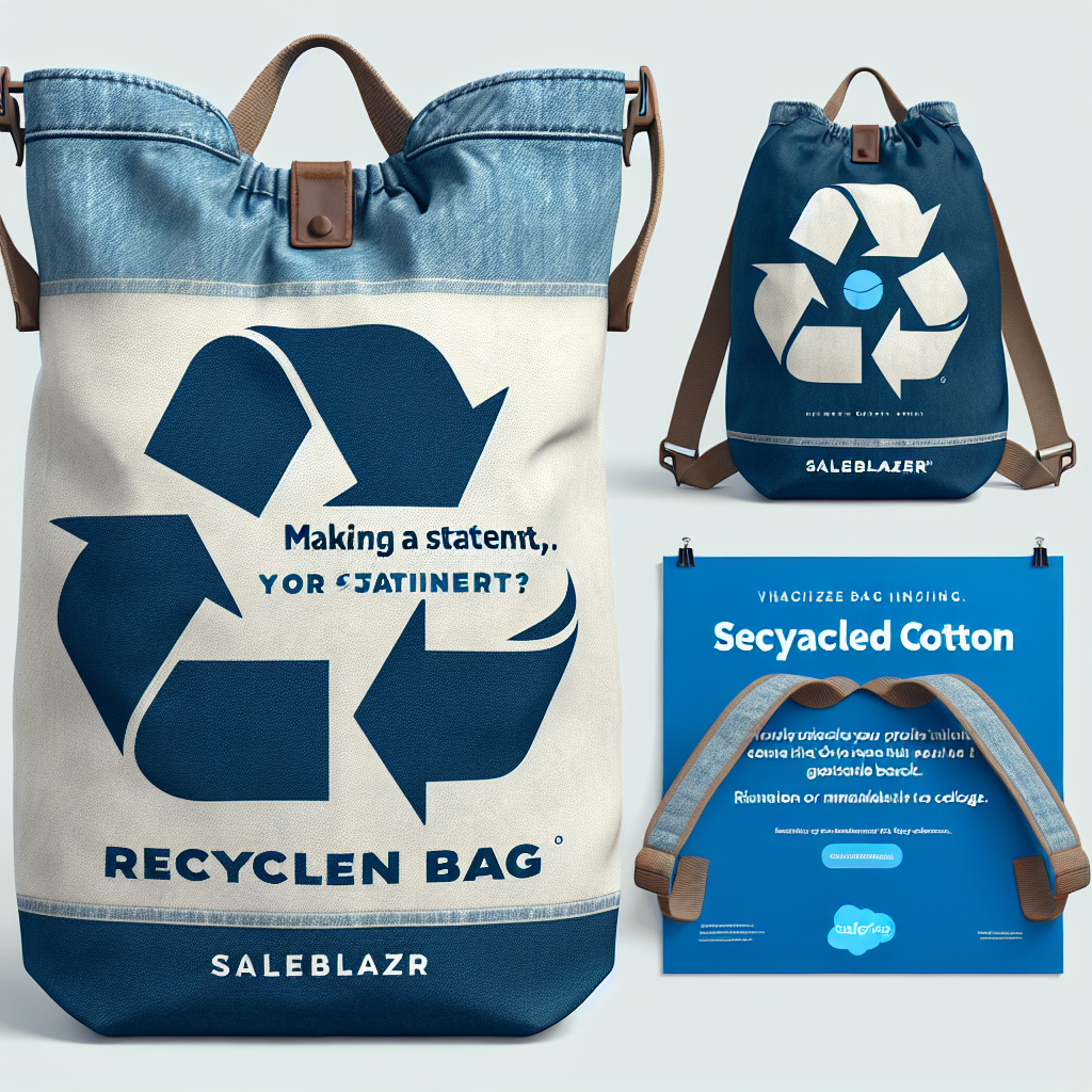 Make a Statement with Salesforce Salesblazer’s Recycled Cotton Cinch Bag Backpack Tote