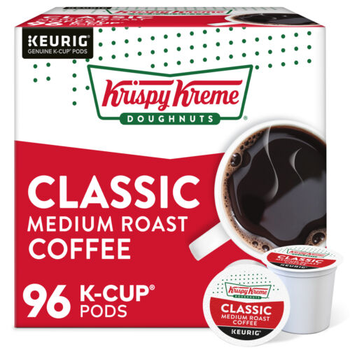 Krispy Kreme Doughnuts, Classic,  K-Cup Pods, Medium Roast Coffee, 96 Count