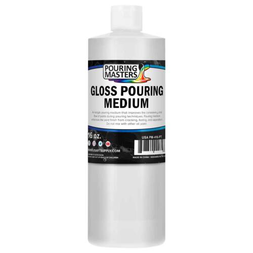 U.S. Art Supply Gloss Pouring Effects Medium – 16-Ounce/Pint