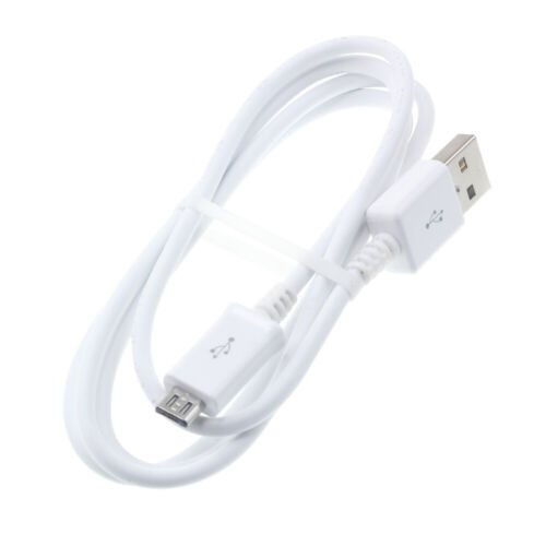 SAMSUNG OEM MICRO USB CABLE FAST CHARGER POWER CORD SYNC WIRE WHITE 3FT LONG