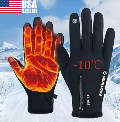 -30℉ Windproof Touch Screen Warm Winter Gloves for Cold Weather Men Waterproof