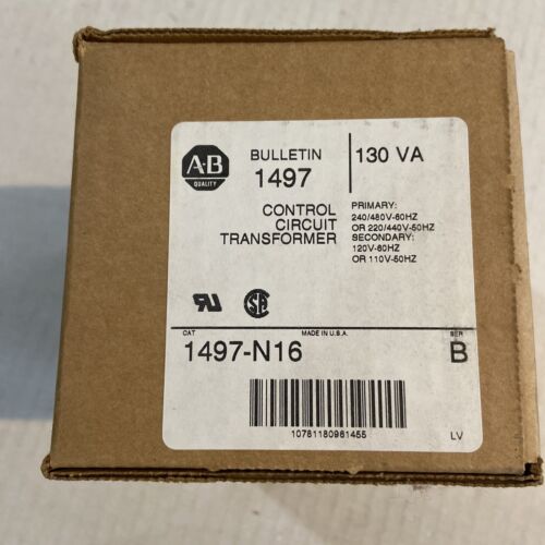 Allen Bradley 1497-N16 Control Circuit Transformer Ser B pri: 240/480 sec: 120 V