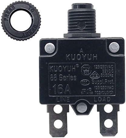 KUOYUH Circuit Breaker 88 series 125/250VAC 50/60Hz (3-17A) (1pc) (16 Amp)