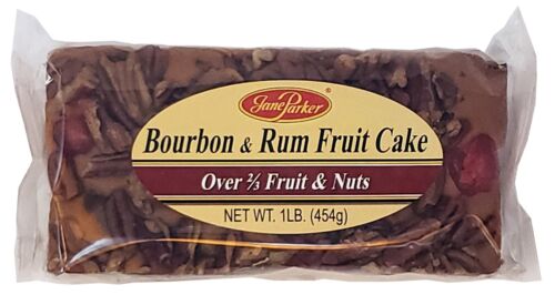 Jane Parker Bourbon & Rum Fruitcake Fruit Cake 16 Ounce Loaf FREE SHIPPING!