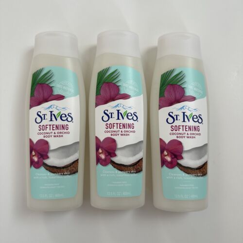 (3) St. Ives Softening Coconut & Orchid Body Wash 13.5 oz