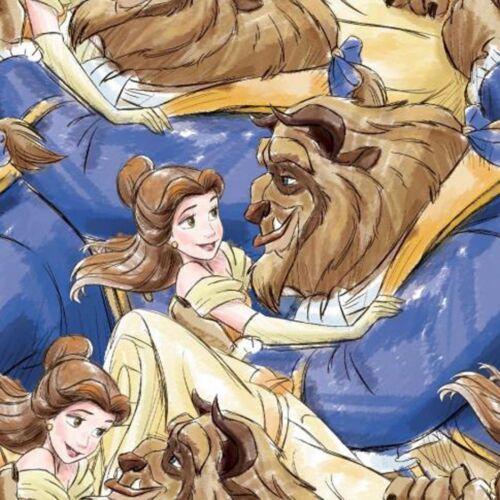 Disney Beauty and the Beast Fleece Fabric – 60″ Wide – Sold by The Yard & Bolt