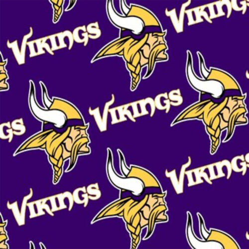 Minnesota Vikings NFL Fleece Fabric – 60″ Wide – Sold by The Yard & Bolt