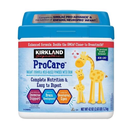 Kirkland Signature ProCare with Dual HMO’s, Non-GMO Infant Formula 42 oz, 2-pack