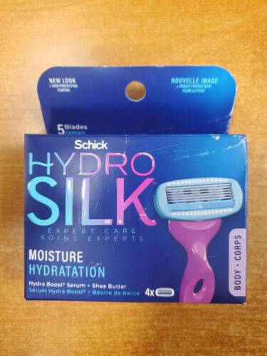 Schick Hydro Silk Moisturizing Razor Blade Refills for Women 4 Count USA